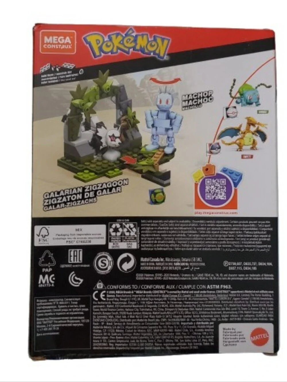 New In Box Lego Pokémon Galarian Zigzagoon VS Machop Set